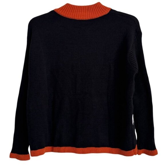 “Don't Reign Me In” Cardigan Black/Rust White Horse Silhouette Horse Bit Closure - Picture 9 of 9